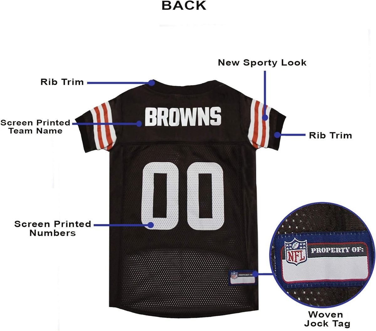 NFL Cleveland Browns Dog Jersey - Medium, Football Jersey Costume for Dogs