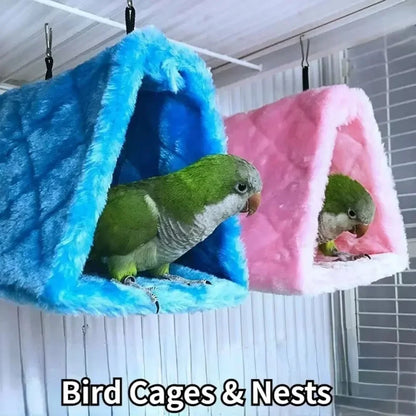  New, Pet Bird & Parrot Cage, Warm Hammock Hut Tent Fashion Bed, Hanging Cave for Sleeping and Hatching Cage 