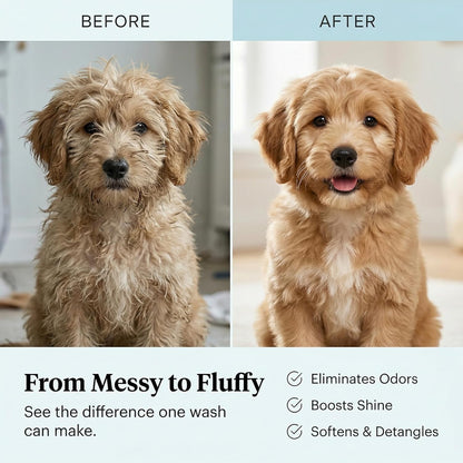 1 Gallon Tearless Puppy Shampoo and Conditioner - Dog Shampoo Gentle Wash - Coconut Oil Oatmeal Shampoo for Dogs - Hypoallergenic Dog Shampoo Sensitive Skin.