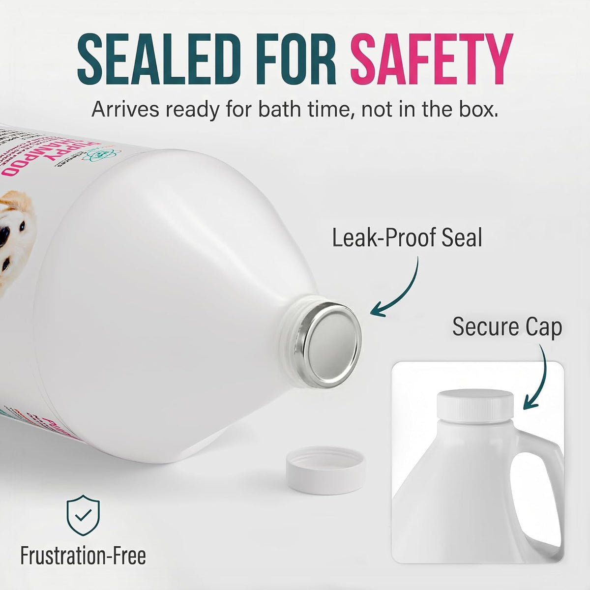 1 Gallon Tearless Puppy Shampoo and Conditioner - Dog Shampoo Gentle Wash - Coconut Oil Oatmeal Shampoo for Dogs - Hypoallergenic Dog Shampoo Sensitive Skin.